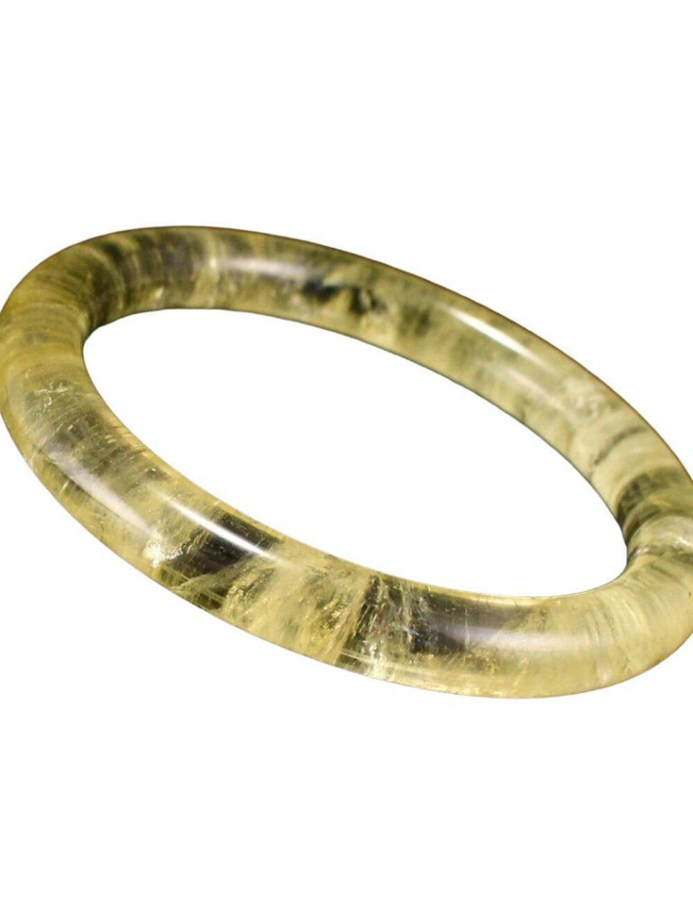 Natural Brazil Yellow Quartz Citrine Bangle Bracelet 40.1g 60.5mm I.D Certified